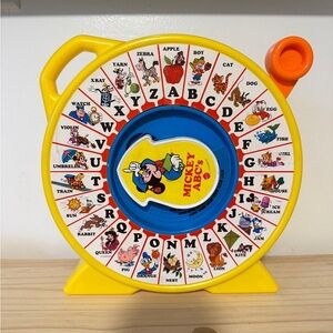 Vintage Mattel Mickey ABC alphabet wheel